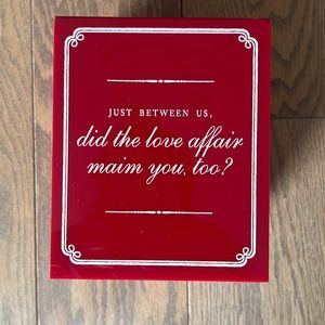 Chipped Taylor Swift Red Album All Too Well tissue box